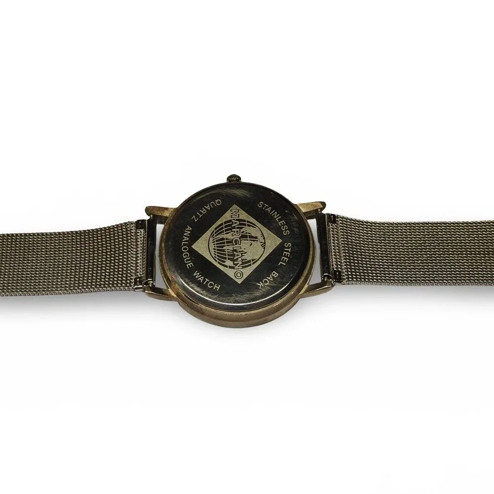 Marciano‎ (Guess) Que Vintage Mesh Band Unisex Watch- Silver - Needs Battery